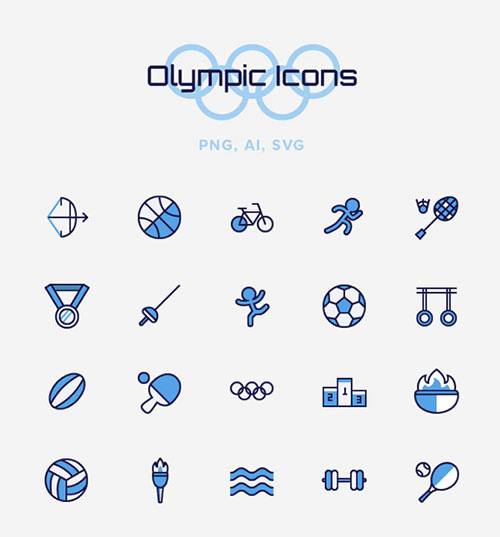 优秀的运动体育类图标ICON素材