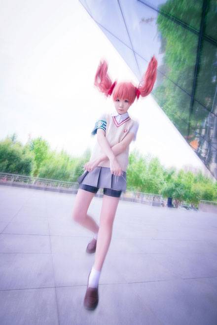 双马尾少女白井黑子神还原COS（9）