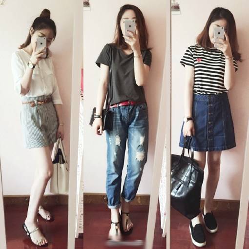 适合日常的女装穿衣搭配模版图片