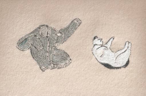 日本插画师円絵的生活类手工刺绣设计作品