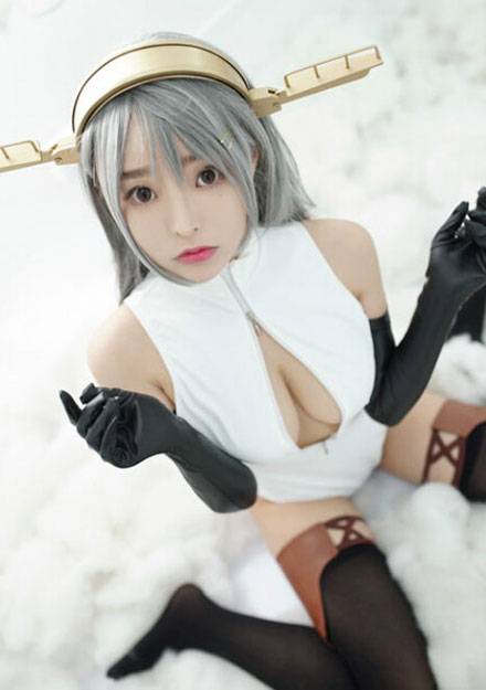 柳侑绮舰娘榛名开胸泳衣福利cos（6）