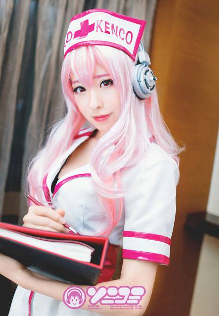 索尼子护士装黑丝福利COS（5）