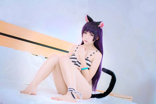 贫乳少女五更琉璃比基尼COS（5）