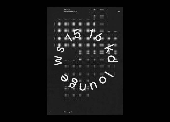 Fabian Fohrer黑白色调的英文字体海报设计图片