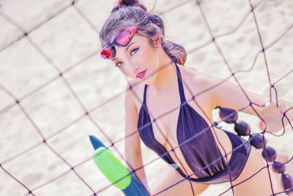 LOL暗夜猎手薇恩泳装福利COS（1）