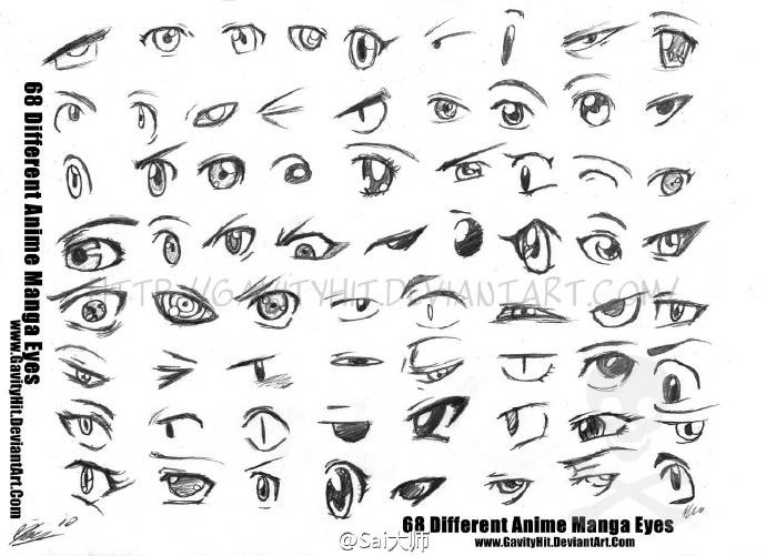 最全面的动漫漫画中关于眼睛的画法参考图片