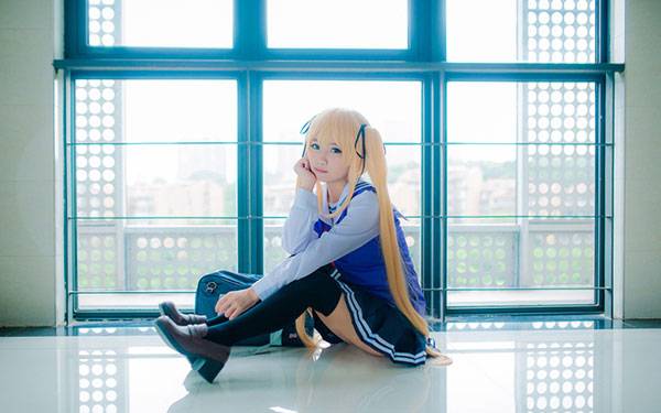 清纯萌妹泽村英梨梨制服COS（8）