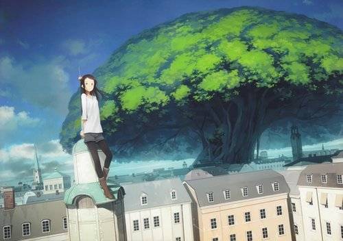 略显梦幻的唯美人物插画图片