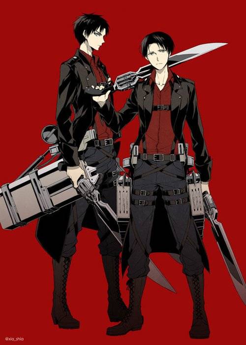 进击的巨人主题手绘插画作品