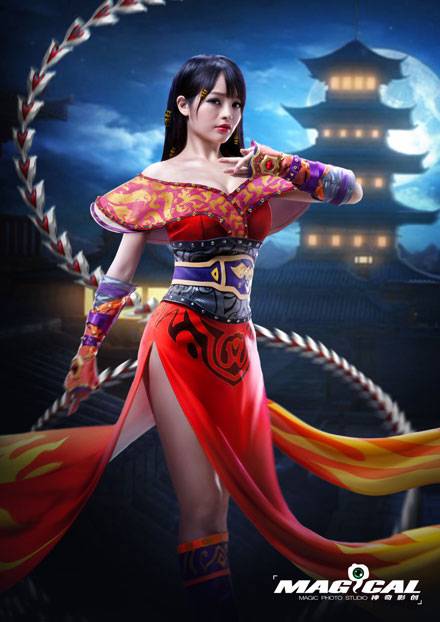 歪歪李玲《秦时明月》赤练爆乳COS（5）