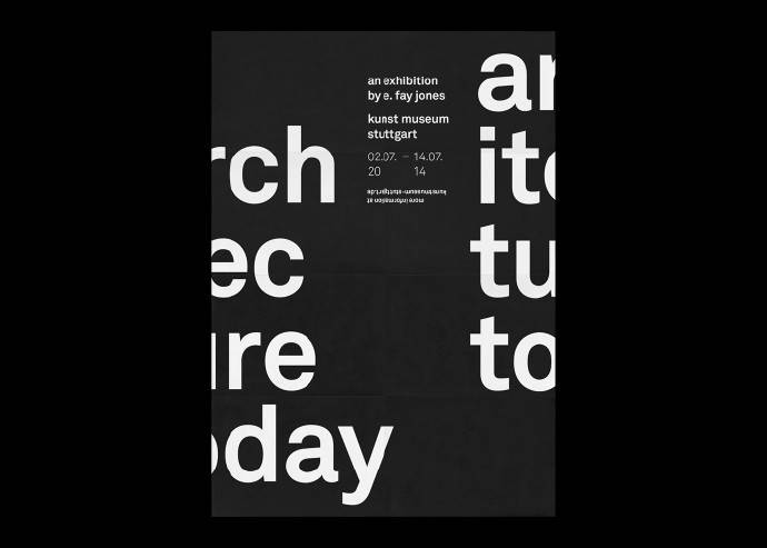 Fabian Fohrer黑白色调的英文字体海报设计图片