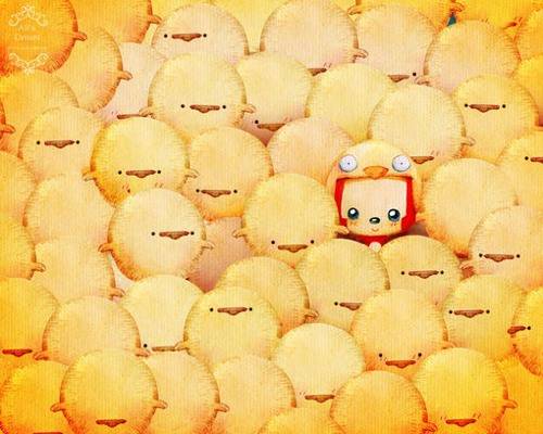 唯美阿狸小清新插画