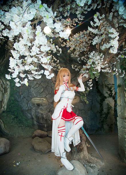 螺旋猫Tomia亚丝娜白丝制服Cos（13）