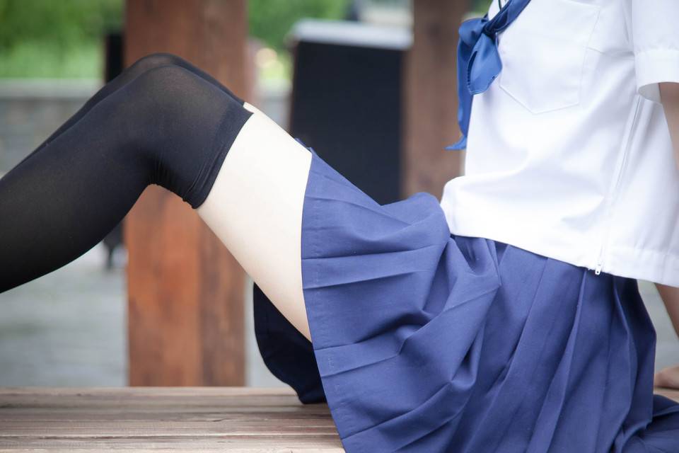 镜头特写，水手服-566