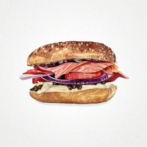 插画师sara的美食甜点彩铅绘画图片