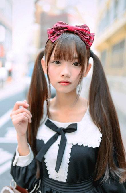 双马尾萝少女莉猫梓女仆装写真（15）