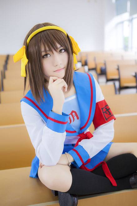 长腿萌妹凉宫春日制服COS（4）