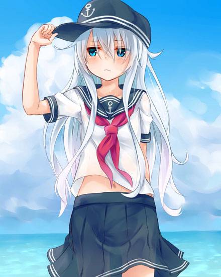 二次元露脐水手服萌妹子福利图集（10）