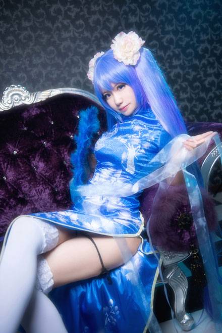 《VOCALOID》MIKU白丝旗袍COS（13）