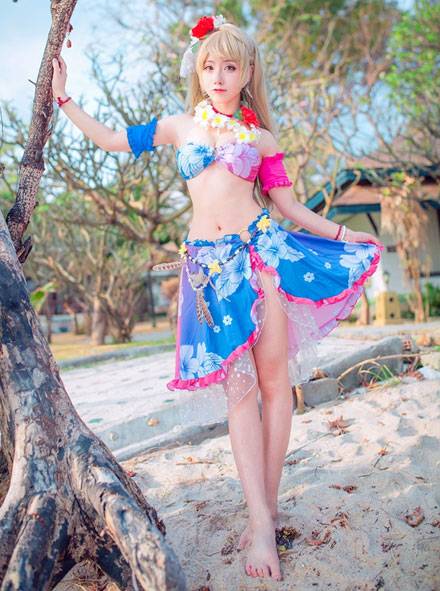 甜美萌妹南小鸟水着觉醒COS（4）