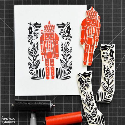 艺术家Andrea Lauren趣味橡皮章版画设计作品