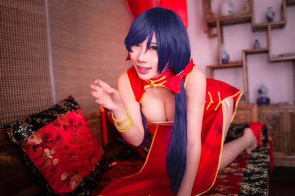 东条希同人旗袍萌妹爆乳COS（1）