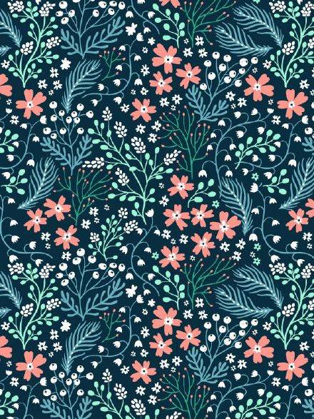 花花草草系列的碎花纹理平铺图片素材