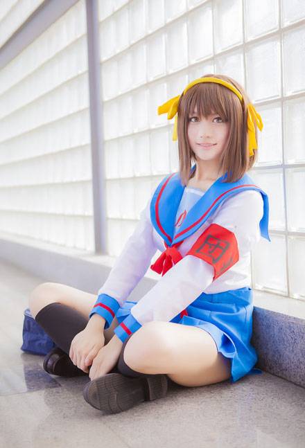 长腿萌妹凉宫春日制服COS（8）