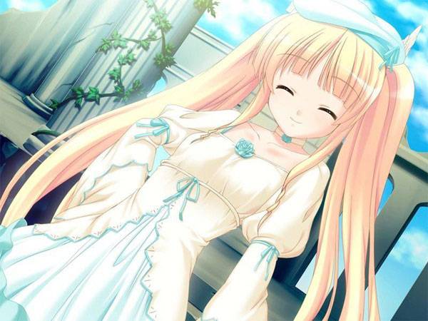 二次元白色连衣裙美少女图赏(15)