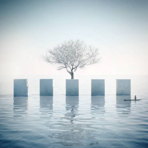 极简主义空间几何图片