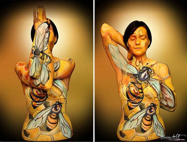 美国艺术家的“动物”人体彩绘赏[9P]