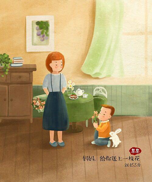 热爱生活为主题的甜美小清新插画图片