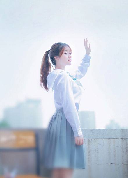 甜美JK少女天台清新写真（4）