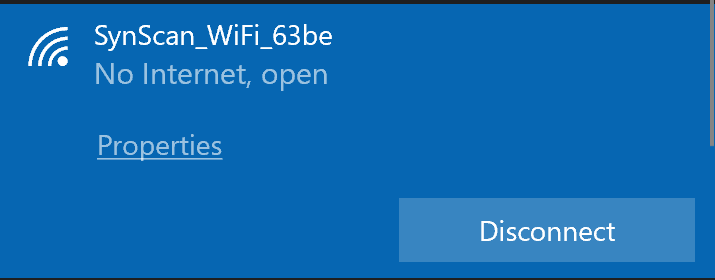 Connect to SynScan WiFi