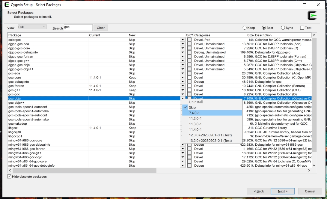 Cygwin Package Manager