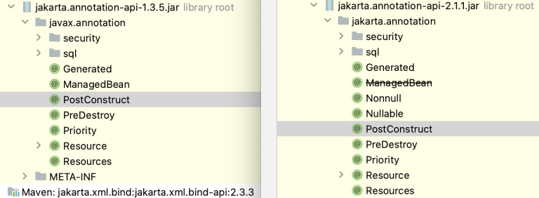 Change javax to jakarta