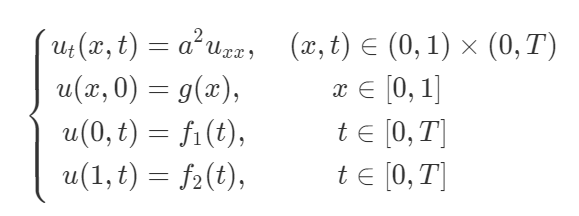 1D heat conduction equation