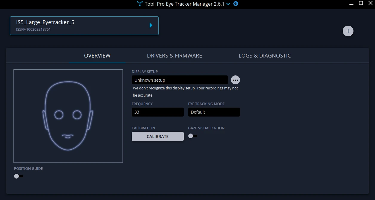 Tobii Eye Tracker Manager