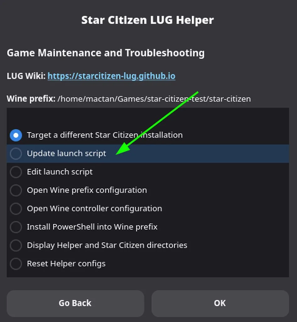 Update launch script