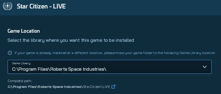 Game path in launcher