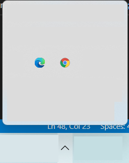 The icon on the tray[^2]