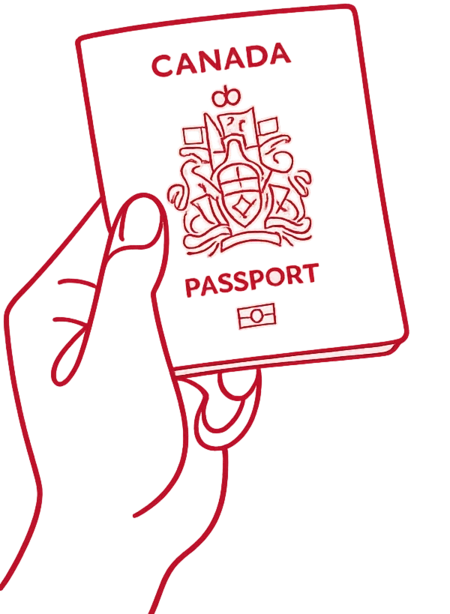 Access to a Canadian passport illustration