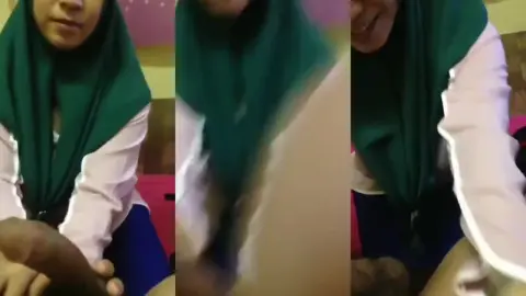 Cewek Hijab Hijau Pintar Nyepong
