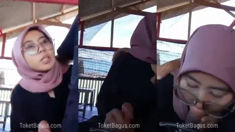 Jilbab mesum nyepong kontol pacar ditempat umum - Tele@asupanjilbab10