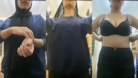 hijab baju hitam binal - Tele@asupanjilbab10