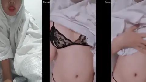 pakek mukena pamer susu Tele@asupanjilbab10