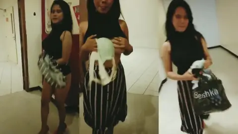 Siskaeee Buka BH dan CD di Lorong Hotel