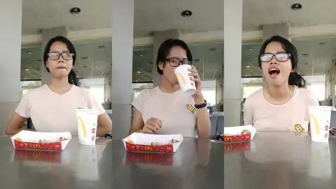Siskaeee Pamer Susu pas Lagi Makan di MCD