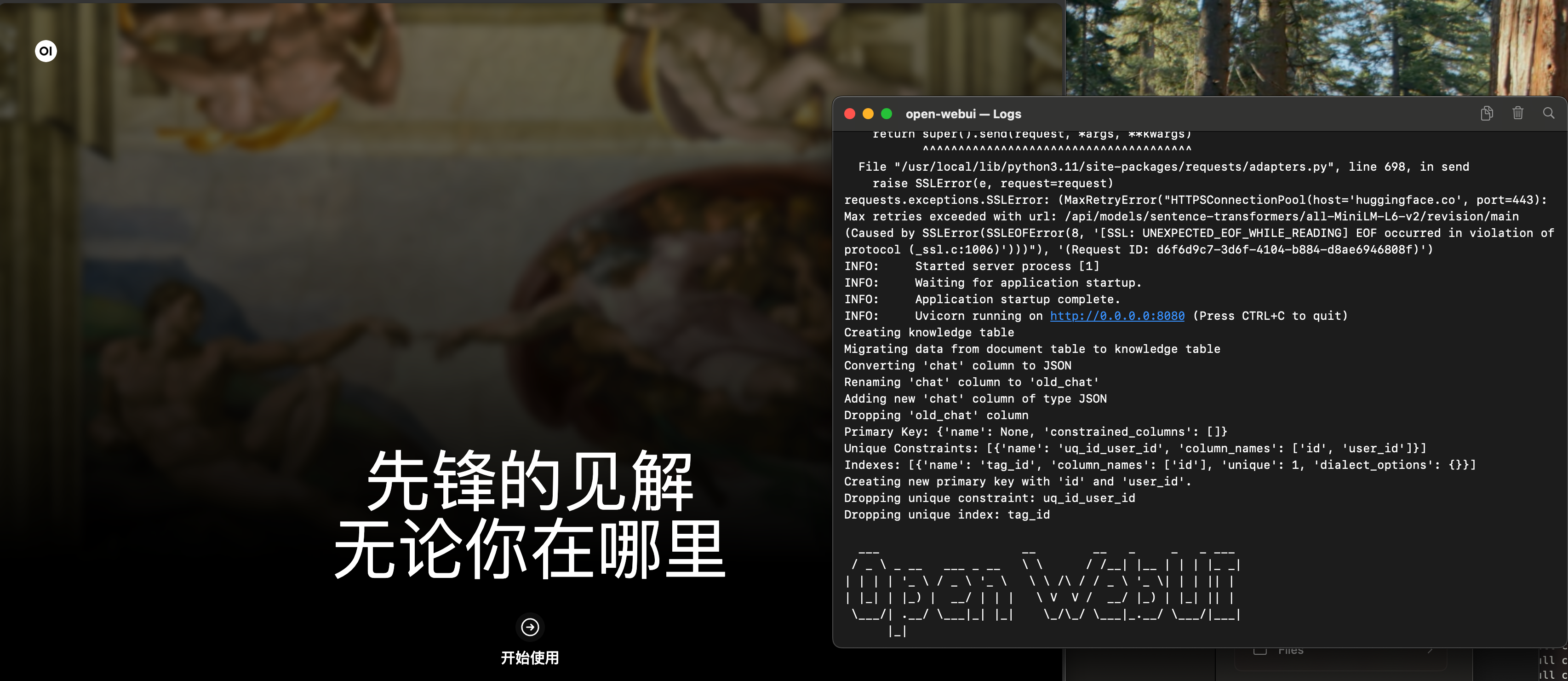 OpenWebUI初始化界面