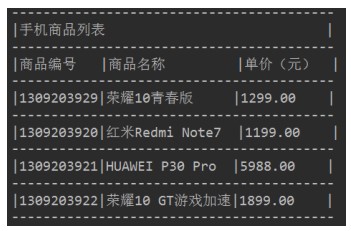 输出京东商品信息截图